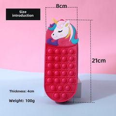 Silicone High-Quality Cartoon Style Large Capacity School Supply Box, Portable Waterproof Multi-Function Stress-Relief Pen Pouch for Elementary Students