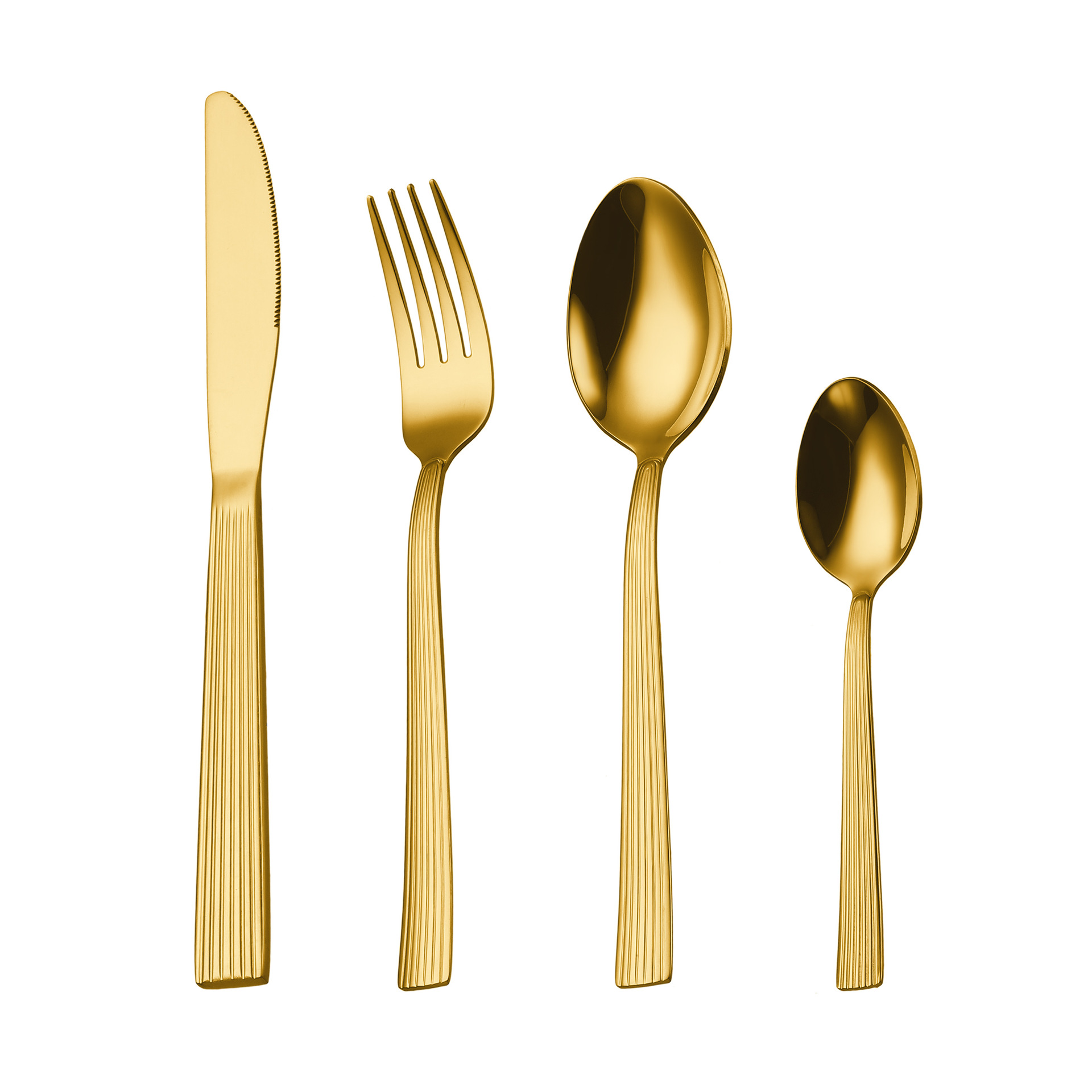 Comercio exterior de alta calidad cuchillo de acero inoxidable tenedor cuchara set lujo ligero cubiertos de carne cuchillo de postre cucharas de viento de alto nivel