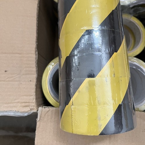 示胶带PVC黑黄斑马线警戒地标贴地面标识彩色划线地板胶带48mm