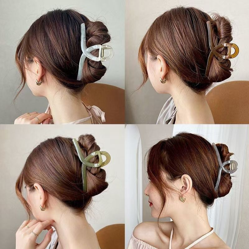 Clip de color de gelatina de gran tamaño clip de tiburón acrílico femenino clip de verano elegante simple cuchara trasera horquilla hembra al por mayor image 4