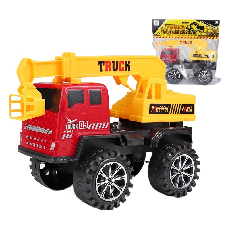 Gran excavadora para niños coche de juguete inercia ingeniería coche puesto niño excavadora puesto mercado nocturno juguete al por mayor