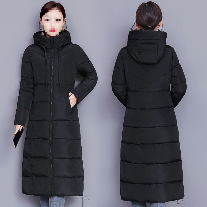 New Over-The-Knee Mid-Length 2025 Casual Cotton Jacket for Women, Plus-Size Long Cotton Coat for Mothers, Thickened