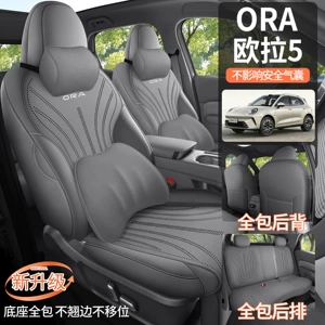 Suitable for Ora 5 Special Seat Covers 2026 Model Ora5 Cartoon Car Seat Cushion Full-Cover Suede Seat Cover Four-Season Mat
