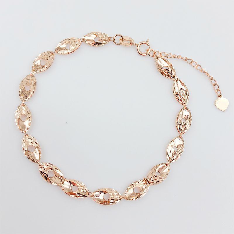 Xingfu Aozijin Rose Gold Glitter Phoenix Tail Scale Bracelet Korean Style Elegant All-match Color Gold Adjustable Bracelet