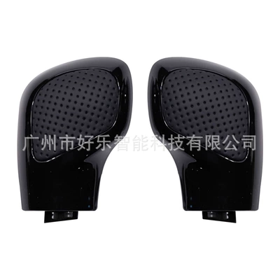Cab and accessories: Golf Passat B7B8 Jetta gear - sk-vw175-punched-black-leather-piano-black-1-pair-of-side-covers