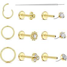 F 94718 Stains Steel Lip Piercing Set ����������Ʒ �羳��