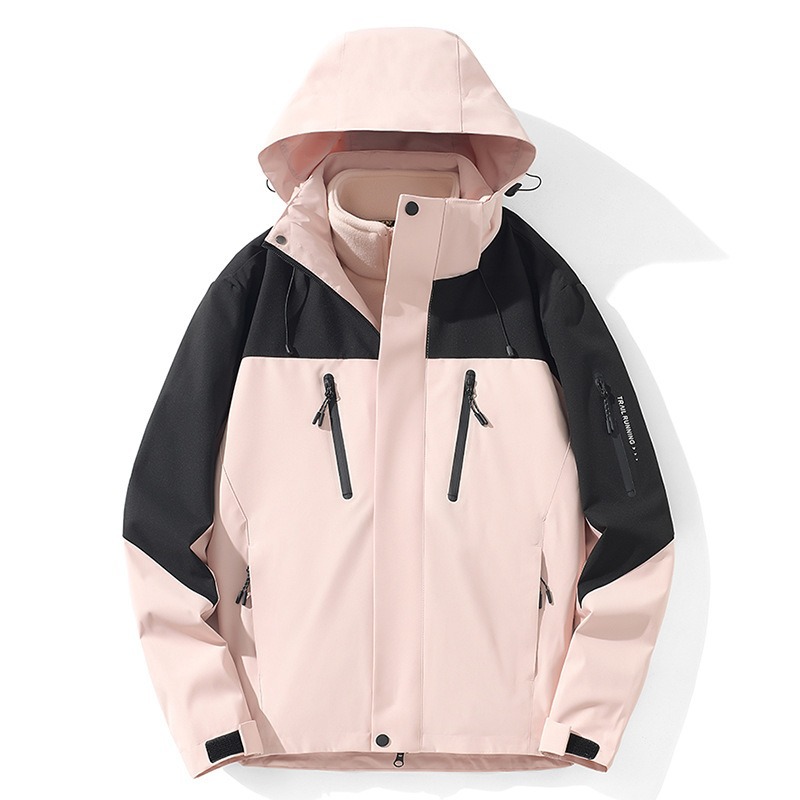 3 - en - 1 chaqueta de asalto nuevo hombre y mujer al aire libre a prueba de viento chaqueta cálida con camelera desmontable ropa de montaña compra grupal