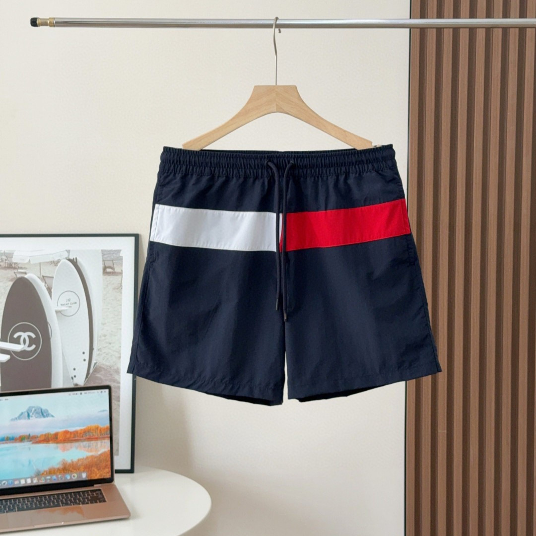 T-Meter Shorts Spliced ​​With Small Label Embroider 2025S Summer New Product Quick-Drying Loose Casual Breathable Sports Beach Pants for Men