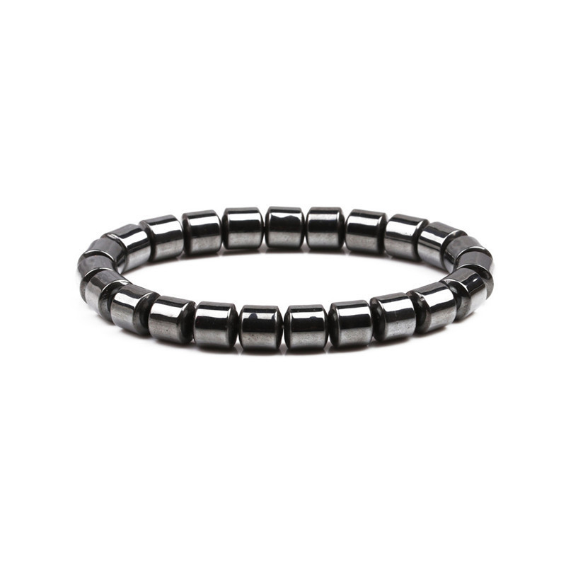 Pulsera de piedra negra cortada transfronteriza europea y americana pulsera de hueso de serpiente pulsera de cuentas PIN de fábrica