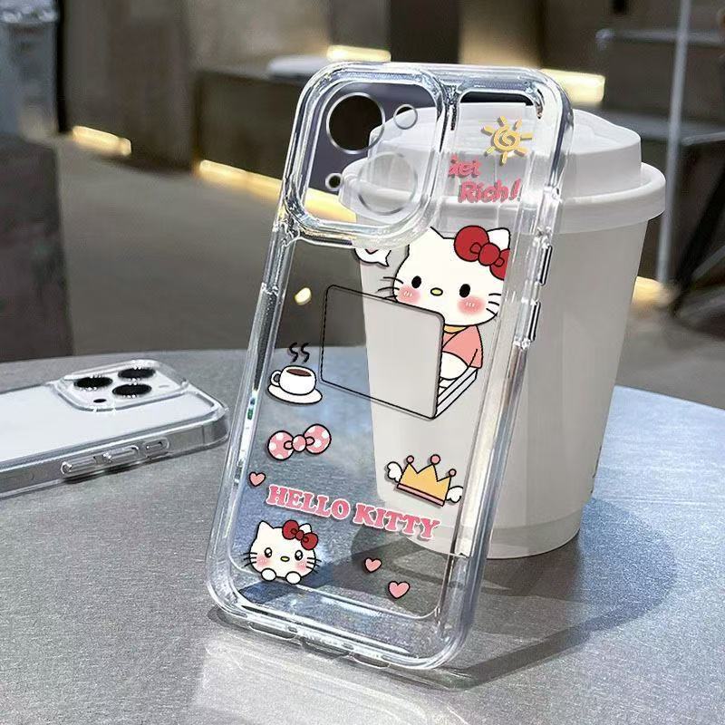 Pareja linda para iphone16promax funda para teléfono móvil transparente Apple 15 anti-caída 14pro dibujos animados 13/12