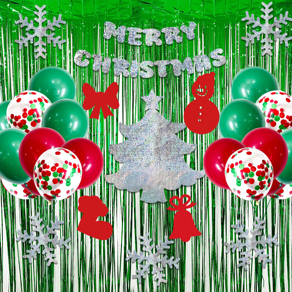 Corona Navidad cortina de seda set de globo Día de San Valentín temporada de graduación fiesta de cumpleaños diseño de fondo props de fotografía