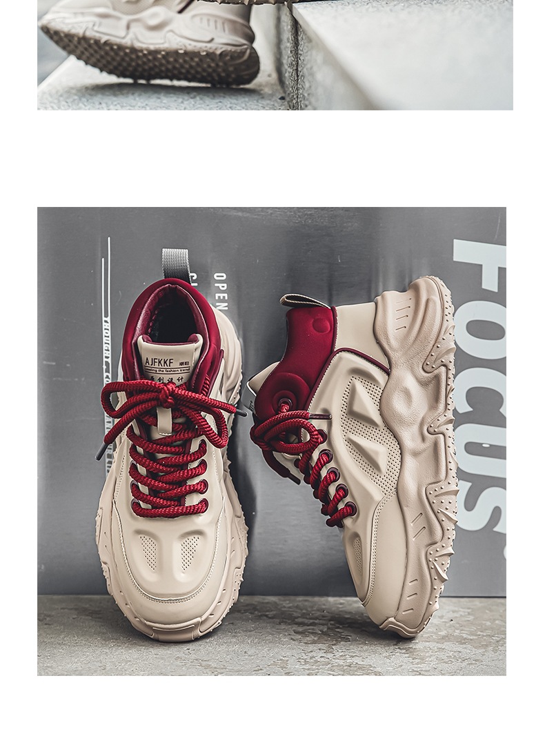 Men's Thick-soled Casual Dad Sneakers Height Increasing Board Shoes_voghion.com