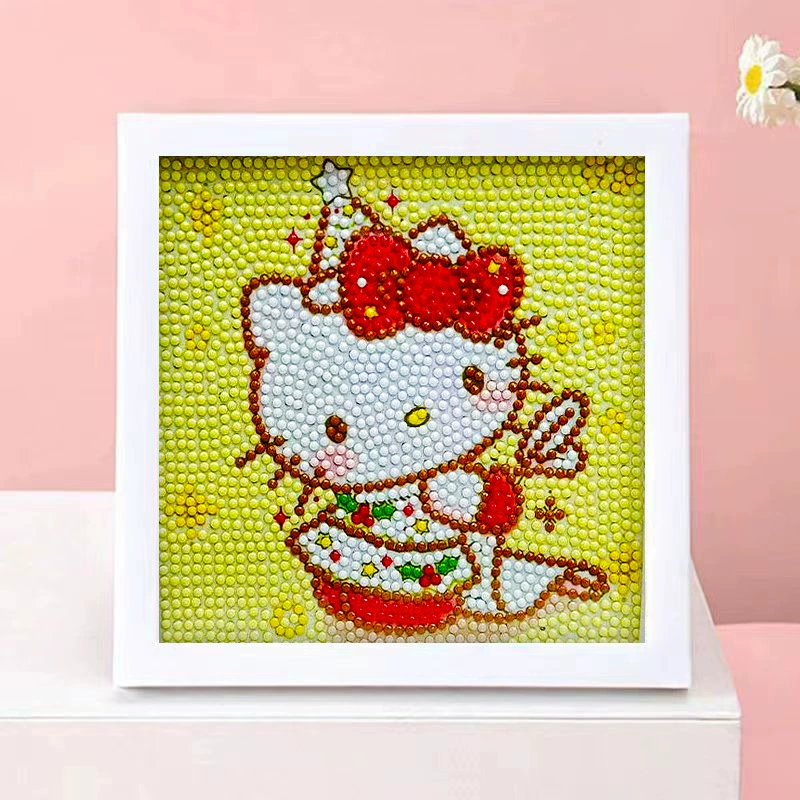 DIY-набор для алмазной мозаики 17×17 см, пластиковая рама, дизайн щенок, полный набор инструментов для кладки
