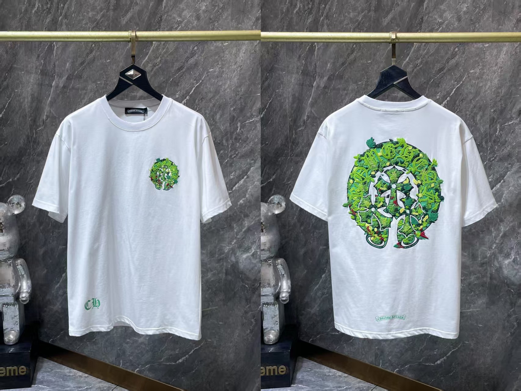 Chrome Heart 24 nuevo Crocodile de verano de moda europea y americana camiseta de manga corta para hombres y mujeres