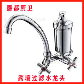 跨境净水过滤器水龙头冷热洗脸盆面盆龙头万向管洗菜盆洗碗过滤净