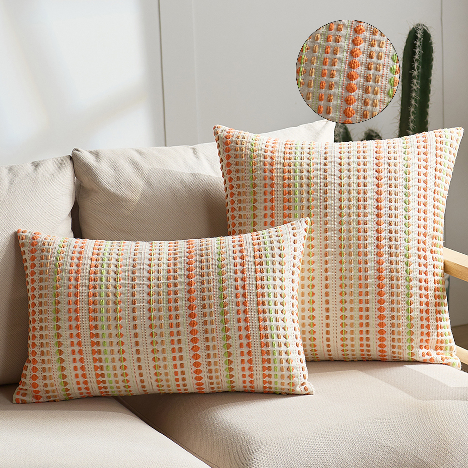 130g Weight Sofa Covers Home Textiles & Decor Type Polyester Material Stripe Pattern Simple Style Style Multicolor Color Simple Style Stripe Polyester Sofa Covers Couch & Sofa Decor 21