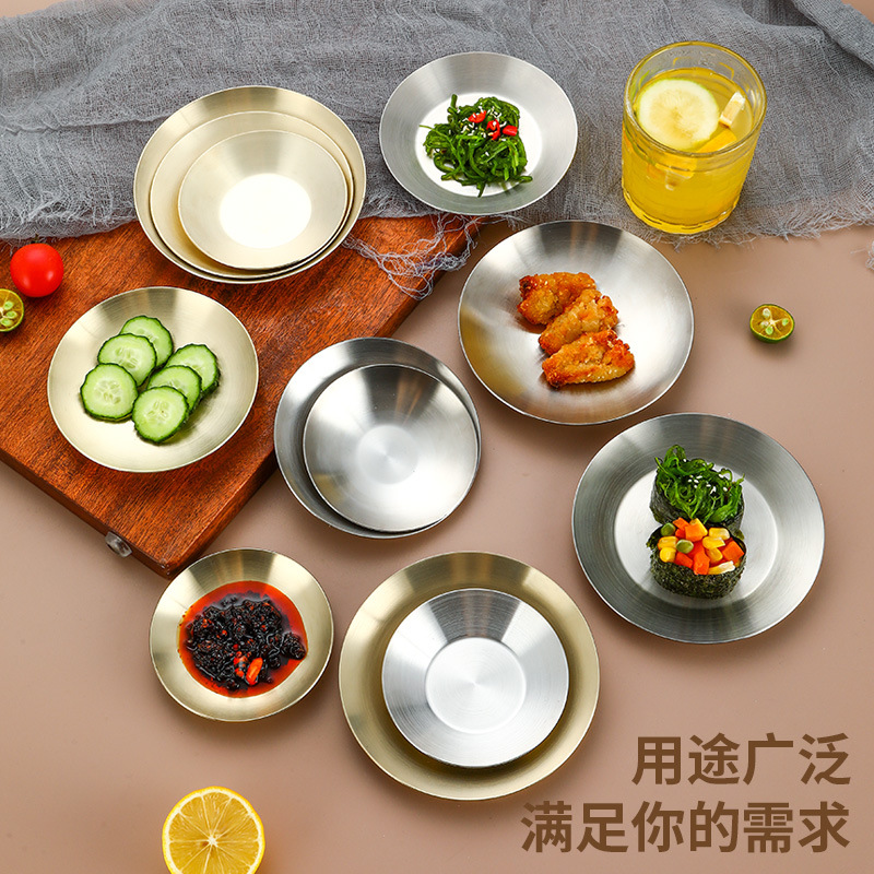 Creativo 304 de acero inoxidable plato de aperitivos plato de encurtido plato de sushi japonés comercial plato de cocina plato de cena plato de inmersión image 3