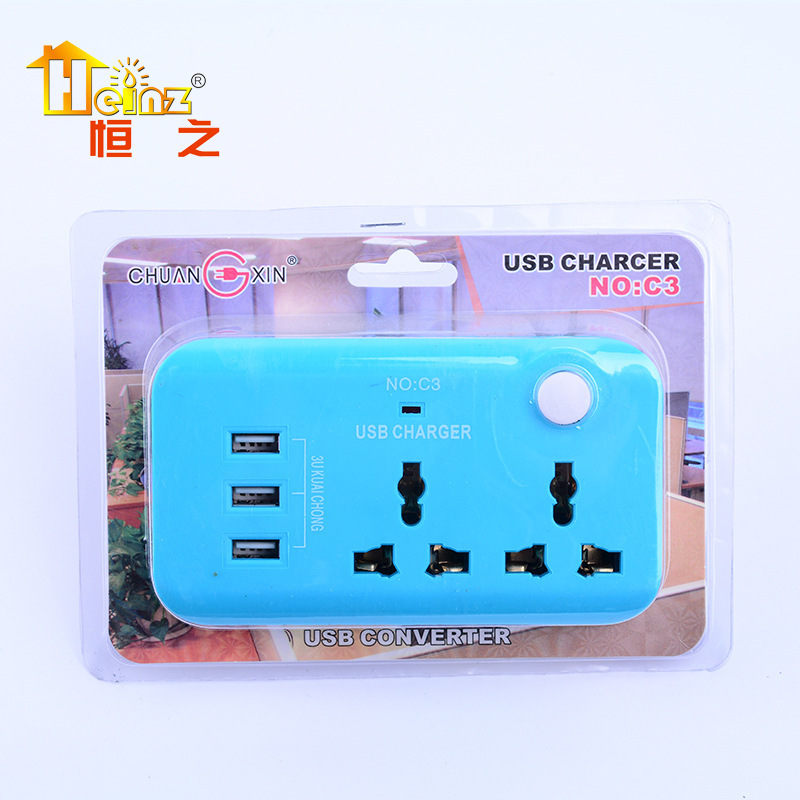 Enchufe de conversión de carga USB de estilo europeo con convertidor portátil y práctico tablero de conexión estándar europeo