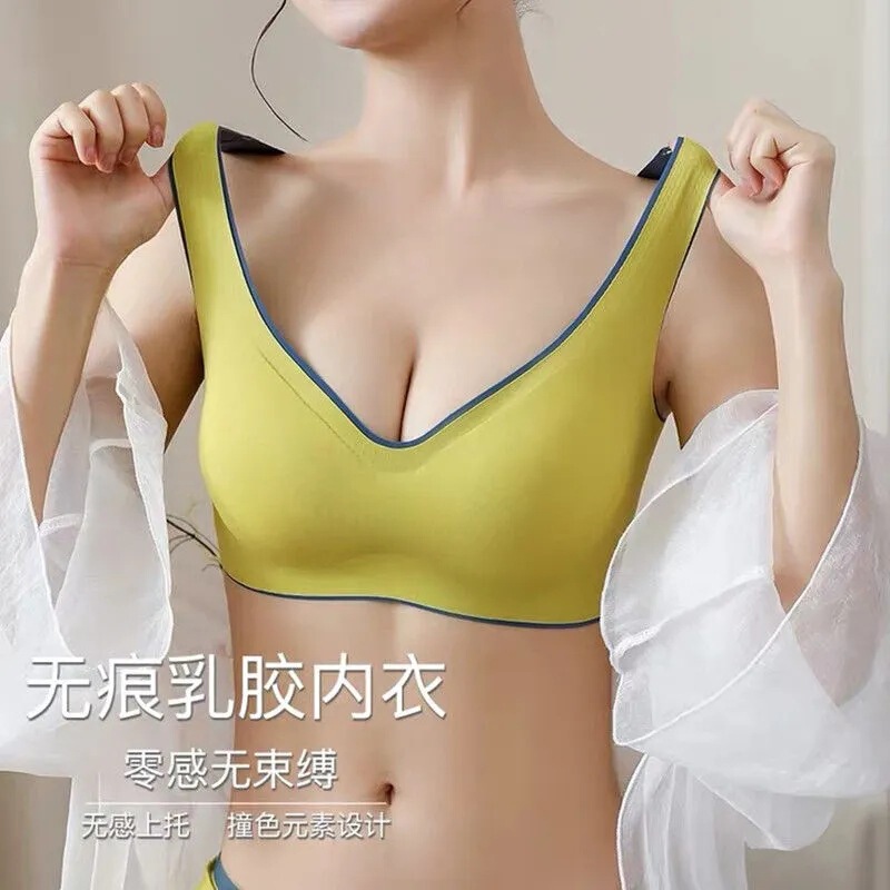 Thai Latex Intimates for Women, Thickeneded Push-up Back Bra, Secondary Breasts, Anti-sagging Collection, Unisex Seamless Bra for Women Thai Latex Intimates for Women, Thickeneded Push-up Back Bra, Secondary Breasts, Anti-sagging Collection, Unisex Seamless Bra for Women