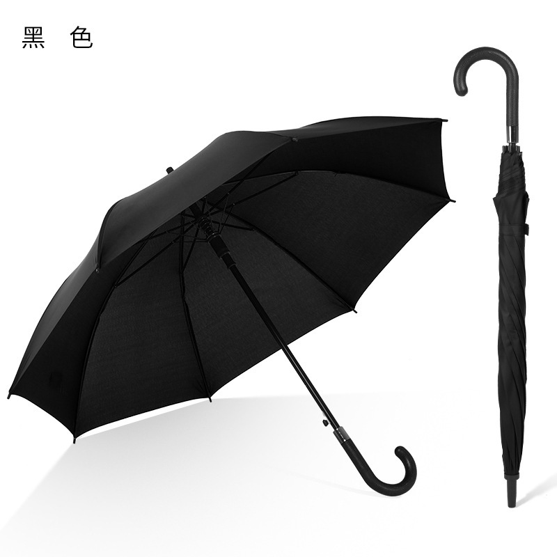 Paraguas de golf doble grande para negocios, paraguas recto automático, paraguas impermeable con impresión de logotipo, paraguas de mango largo, gran cantidad en stock