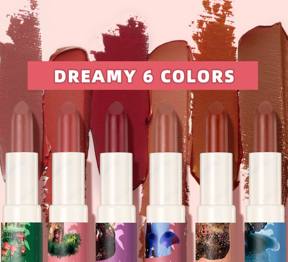 QIBEST Moisturizing matte new Color Lipstick has a velvety misty texture that is not easy to fade and lasts long. It is a cross-border nude color lipstick Specification drawing