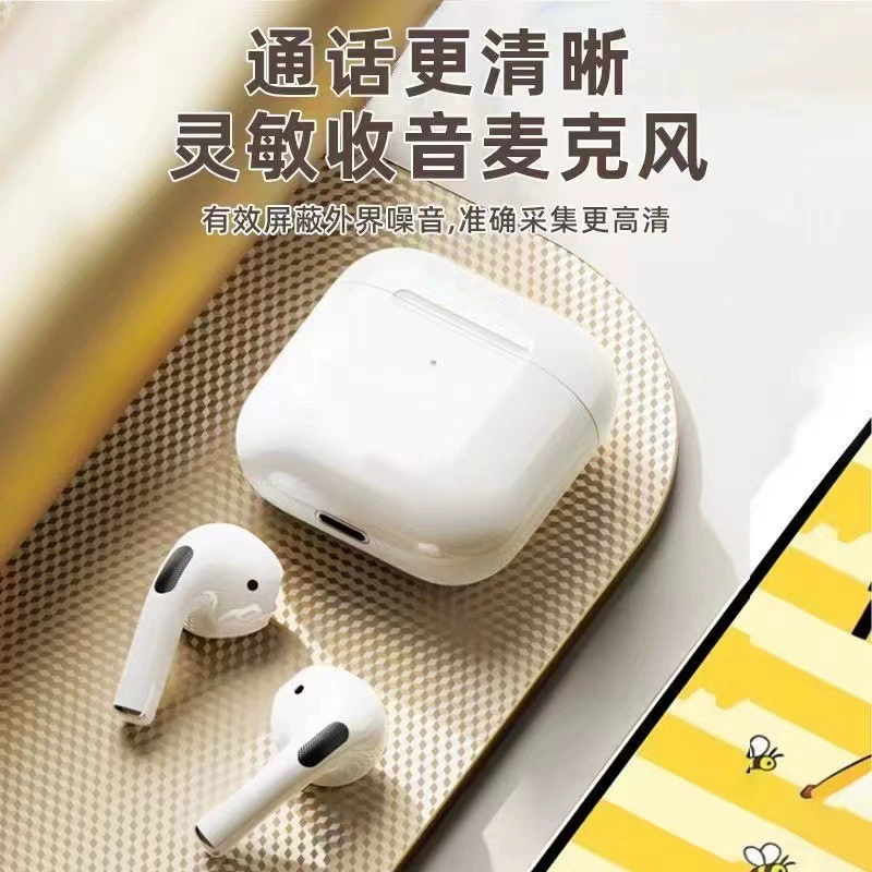 Беспроводные наушники Bluetooth (совместимы с Apple) Pro4, водонепроницаемые, чехол для зарядки, белые/черные