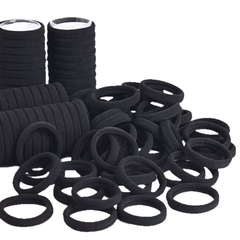 Популярные трансграничные товары для электронной коммерции: бесшовные высокоэластичные резинки для волос для женщин, черные утолщенные ленты для волос, которые не повреждают волосы.