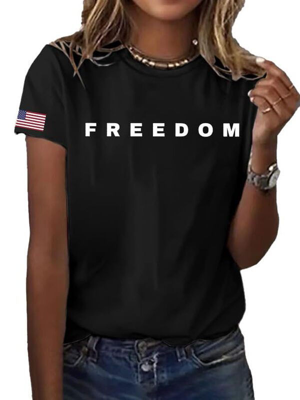 2025年新作 欧米向け輸出 レディーストップス インターネット越境EC アマゾン 国旗プリント コットンTシャツ|undefined