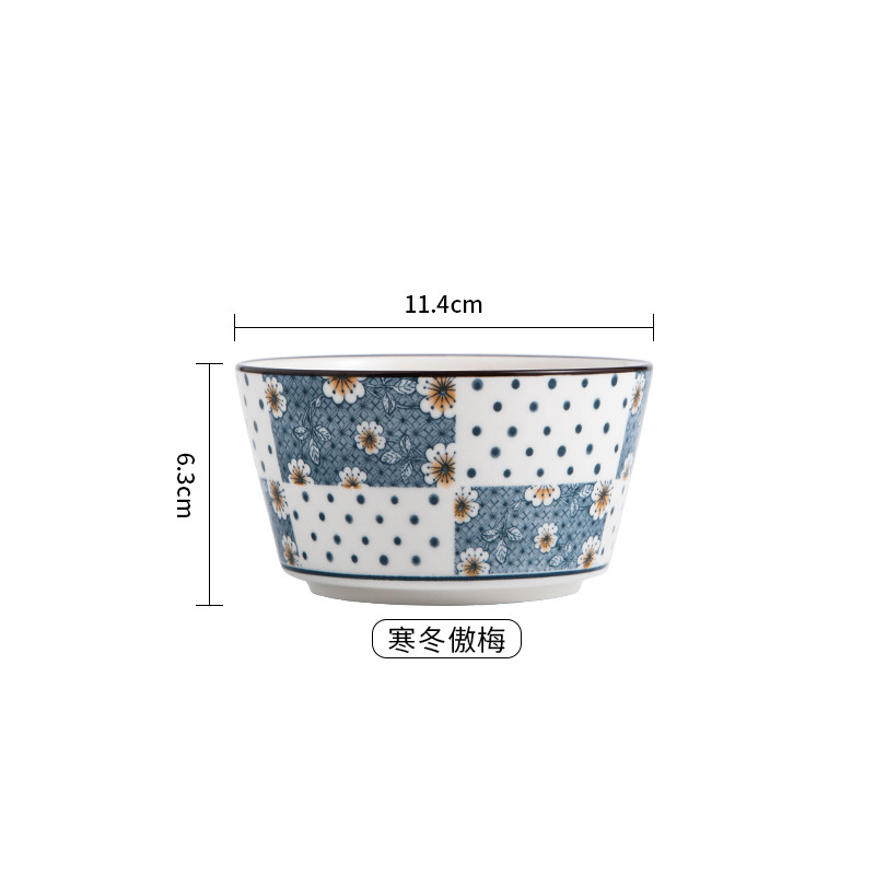 Tacos de cubierta de estilo japonés esmaltados cuencos de cerámica retro regalos al por mayor cuencos de arroz cuencos de cerámica Douga image 6