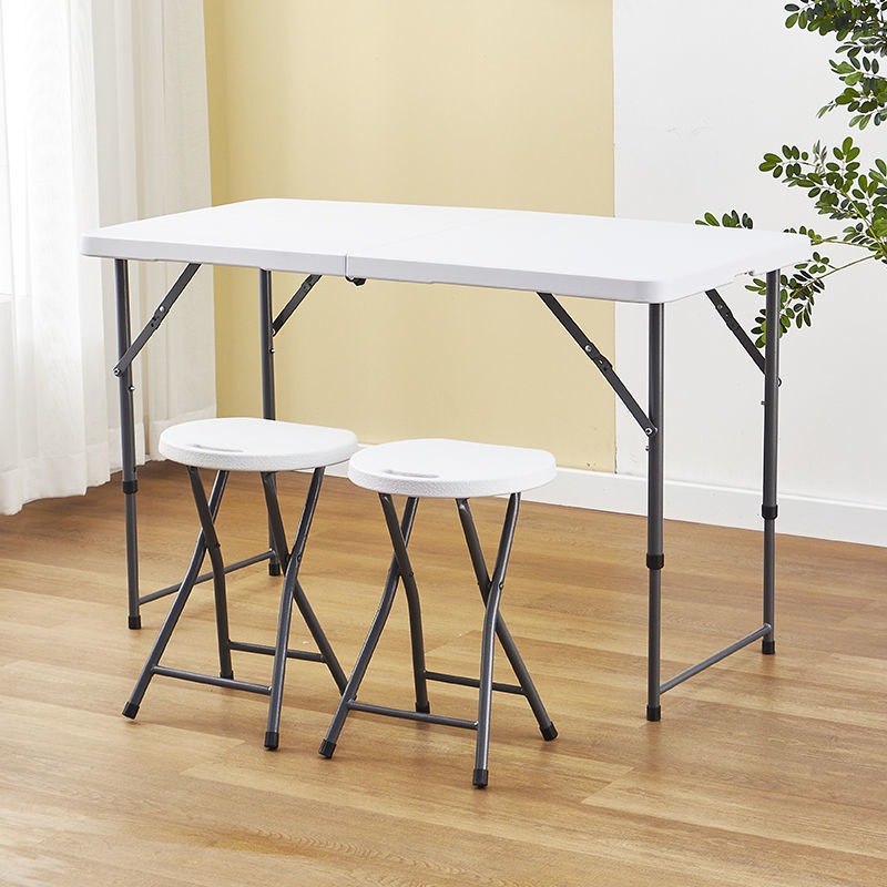 Mesa plegable para hacer un picnic al aire libre de altura, plástico simple para el hogar, mesa de estudio portátil simple, mesa de almacenamiento moderna y silla
