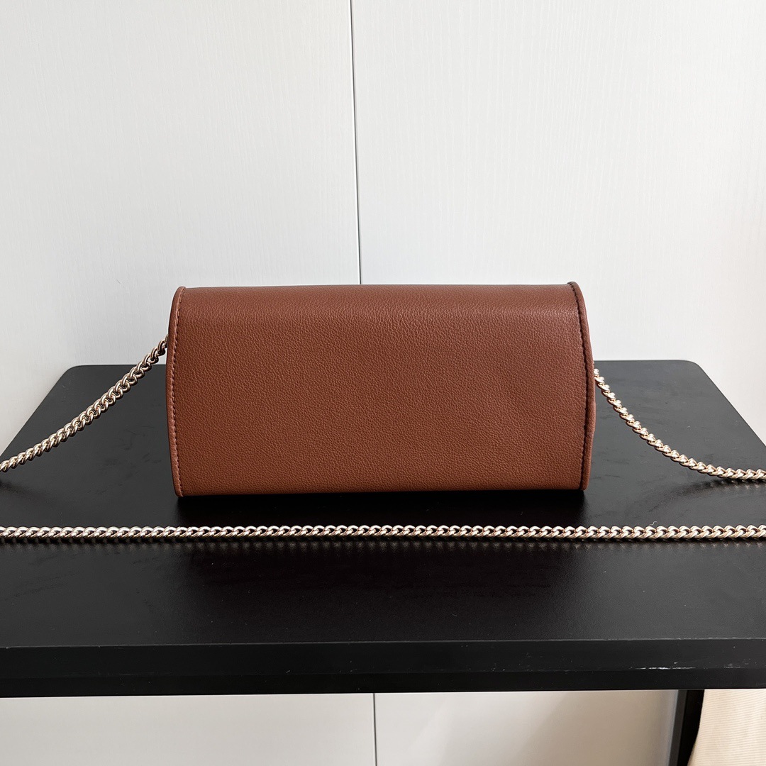 2024 New Cowhide Texture Wallet For Women, Lon Genuine Leather Clutch Ba, Fashionable Versatile Ladies' Chain Small_voghion.com