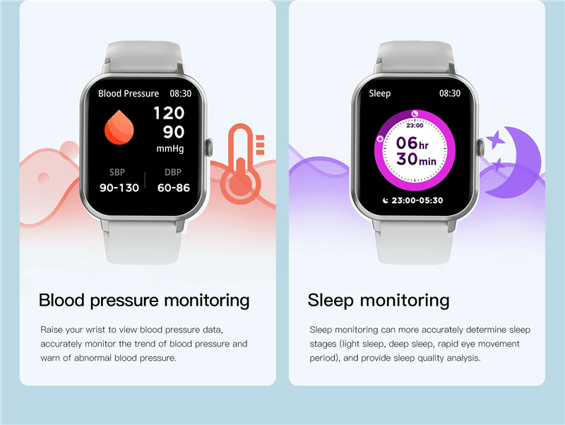 The best-selling e-commerce smartwatch ZL54C features Bluetooth calls, heart rate, blood sugar and blood pressure detection, and multi-language mobile phone search undefined