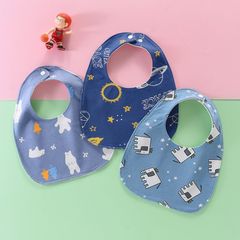Baby bibs U-shaped saliva napkins children's eating bibs baby pure cotton waterproof milk spitting men's thickened and large rice pocket