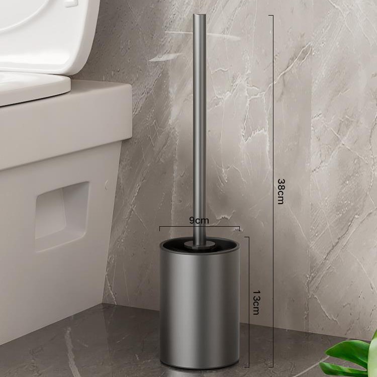 Cepillo de inodoro de acero inoxidable sin ángulo muerto lavado de inodoro artefacto cepillo colgante de pared hogar traje de limpieza de inodoro sin golpes