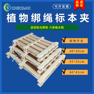 Wax leaf plant label clip plant specimen making wooden strip binding rope label clip equipped with absorbent corrugated paper