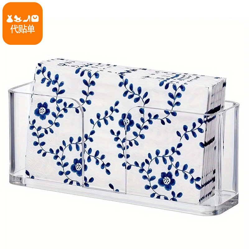 Cross border acrylic guest towel napkin holder, plastic napkin dispenser transparent napkin holder