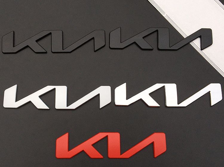 Suitable for Kia's new KN car logo metal sticker, modified black front and rear car logo decorative sticker, rear tail letter emblem