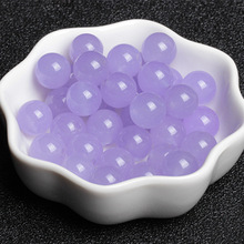 正品天然紫罗兰玉髓散珠子半成品手工圆珠DIY饰品配件材料整包邮