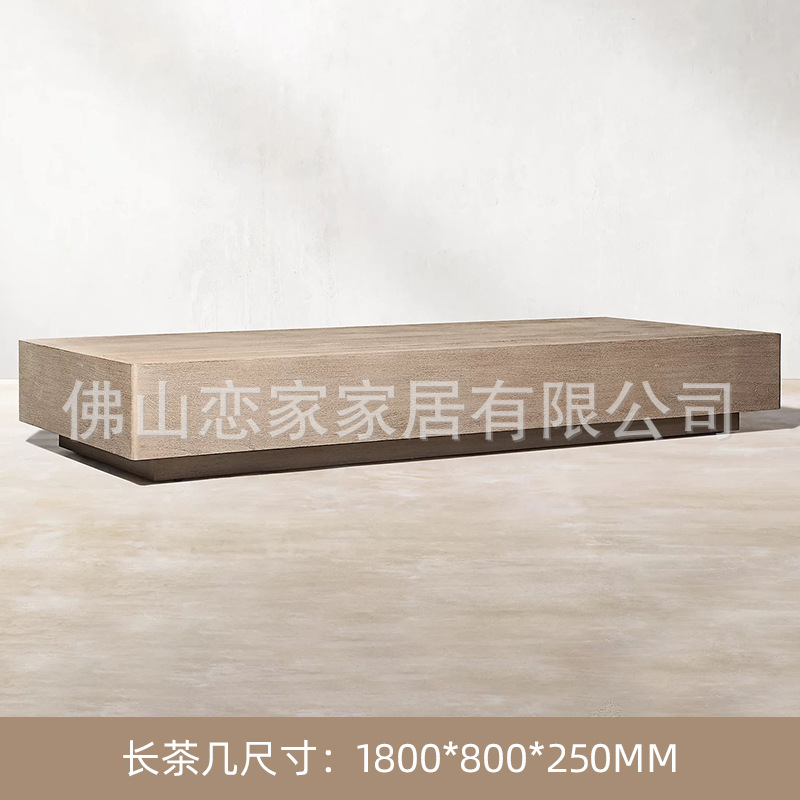 Mesa de té larga de madera maciza