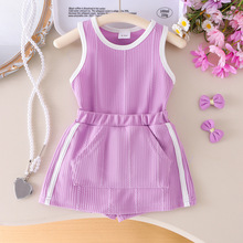 Children's clothing  SHEIN�羳Ůͯ��װ��ɫ����+�̿���װ