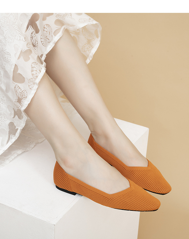 Women's Casual Solid Color Square Toe Flats display picture 4
