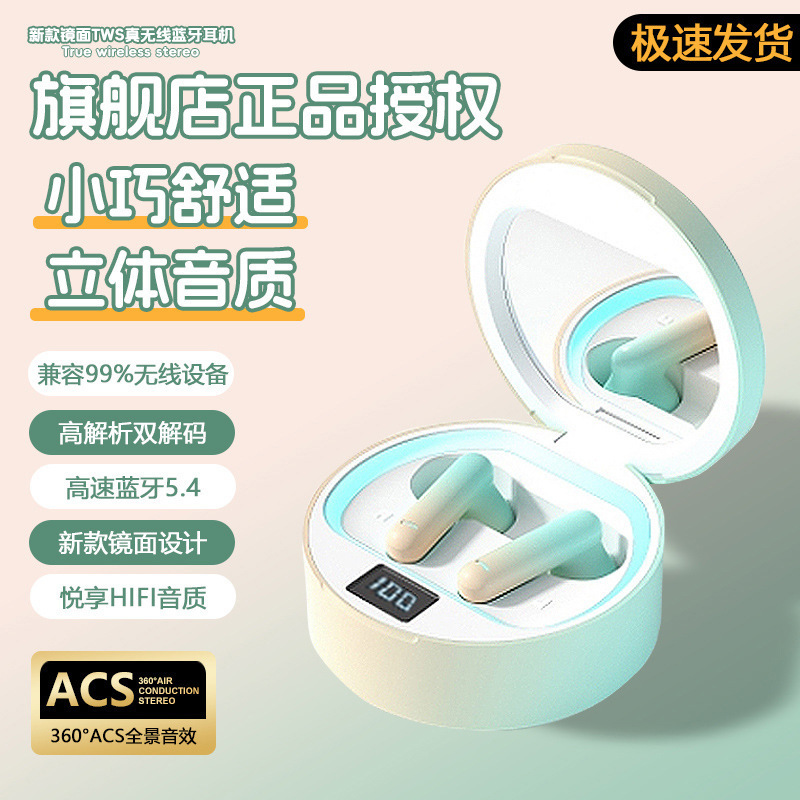 跨境2025新款TWS-K2入耳式无线耳机蓝牙5.3长续航高音质LED灯镜面|undefined