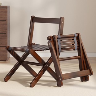 Folding Small Stool Portable Adult Bamboo Thickened Elderly Bathroom Travel Children's Small Bench