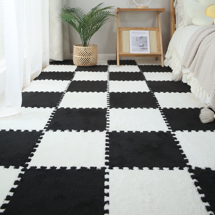 Baby Grade Crawling Mat Plush Splicing Carpet Floor Mat Splicing Mat Foam Mat Household Large Area Mat