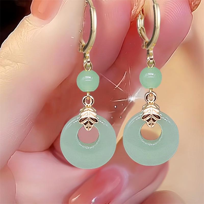 New Chinese Style Safe Buckle Earrings Women's 2025 New Fashionable Long Hanfu Earrings Vintage Elegant Exquisite Earrings