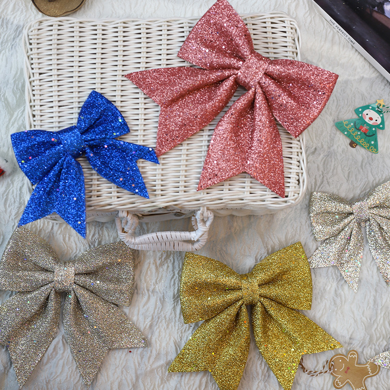 圣诞节蝴蝶结 鲜花花束配饰 礼盒礼物盒装饰花篮手提袋礼品蝴蝶结