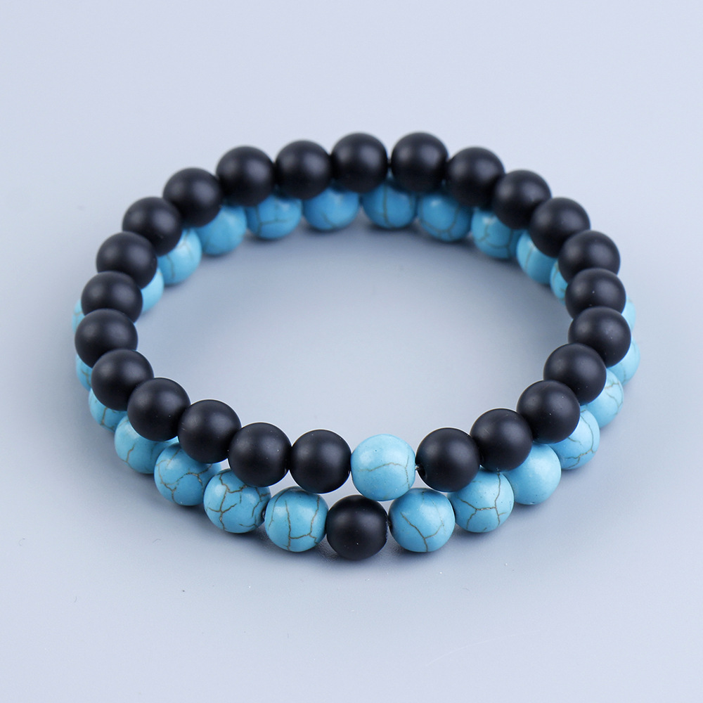1 Pair Quantity Ethnic Style Geometric Stone Beaded Couple Bracelets