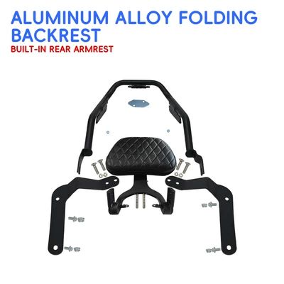 bags, tail rack protection modification, Motorcycle bumper - aluminum-alloy-folding-backrest-comes-with-a-free-rear-armrest