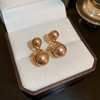 Advanced small design retro earrings from pearl, 2023 collection