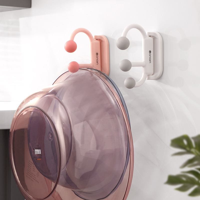 Basin Hook Bathroom Punch-Free Bathroom Basin Storage Rack Household Toilet Hanging Basin Basin Storage Rack Wholesale